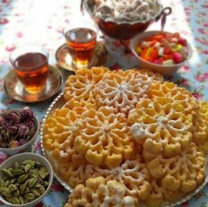 طرز تهیه شیرینی نان پنجره ای ساده و بدون فر برای عید