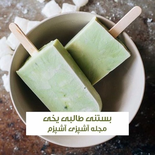 طرز تهیه بستنی یخی طالبی خانگی خوشمزه بدون ثعلب